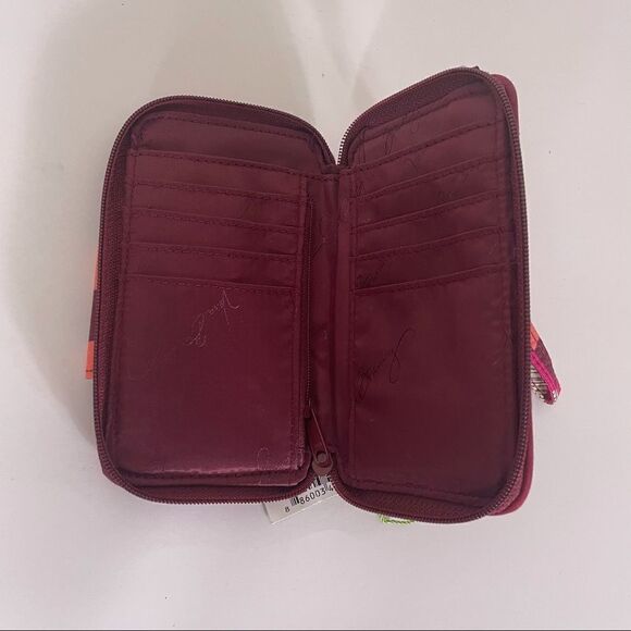 NWT Vera Bradley Pink & Red Patterned Wristlet - Picture 6 of 7